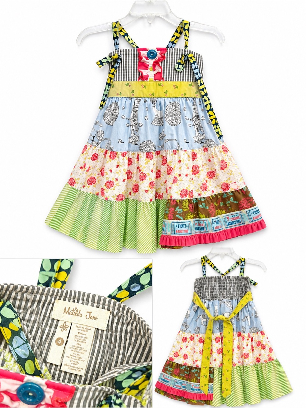 Matilda Jane Tiered Knot Dress - size 4